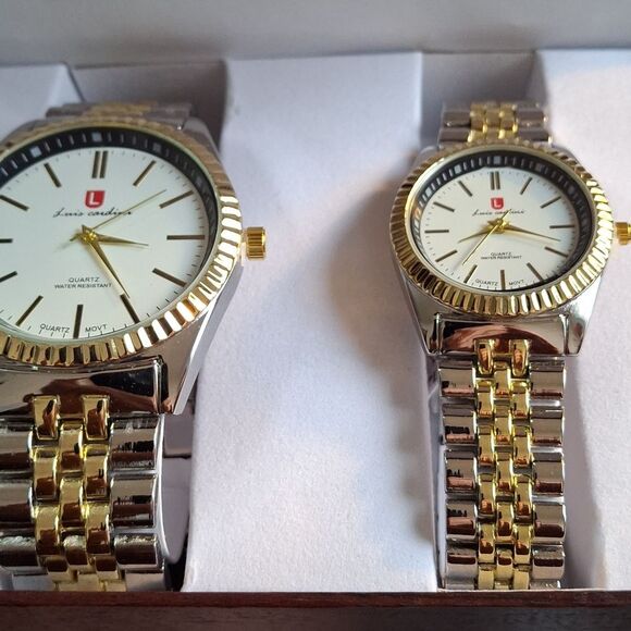 - Luis Cardini NWT watches his & hers, water resistant, stainless steel (W036) main image 5